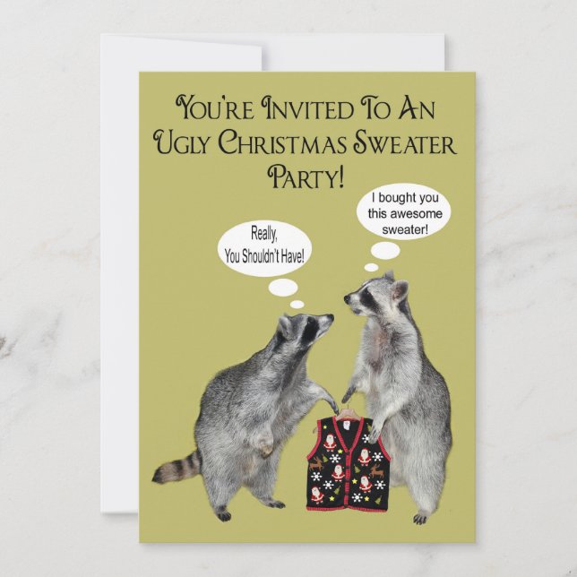 Ugly Christmas Sweater Party Invitation (Front)