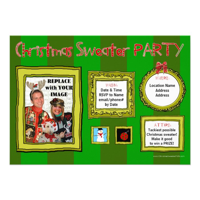 Ugly Christmas Sweater Party Invitation