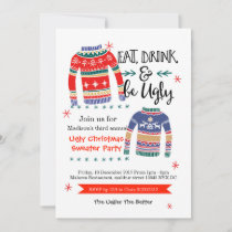 Ugly Christmas Sweater Party Invitation