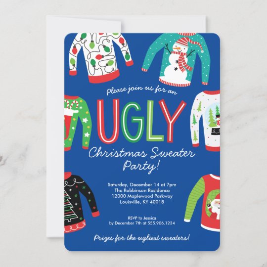 Ugly Christmas Sweater Party Invitation | Zazzle.com