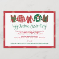 Ugly Christmas Sweater Party Invitation