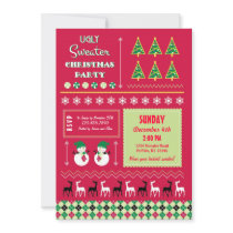 Ugly Christmas Sweater Party Invitation