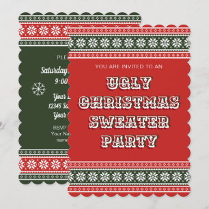 Ugly Christmas Sweater party invitations