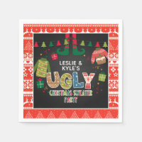 Ugly Christmas Sweater Party Napkin