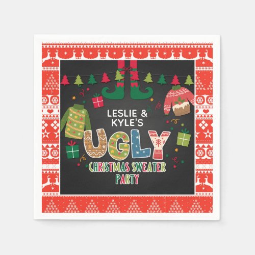 Ugly Christmas Sweater Party Napkin