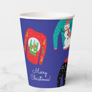 Ugly Christmas Sweater Party Paper Cups