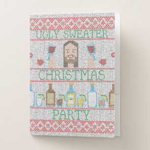 Ugly Christmas Sweater Party Pocket Folder