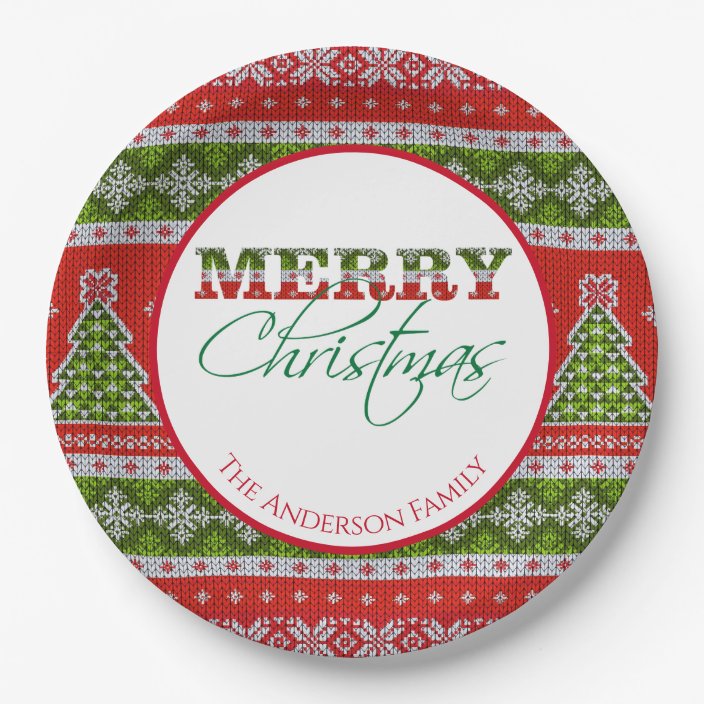 ugly sweater party plates