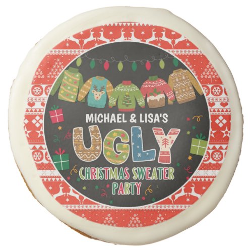 Ugly Christmas Sweater Party Sugar Cookie