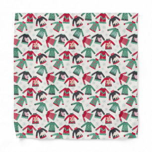 Ugly Christmas Sweater Party Supplie Kid 18" x 18" Bandana