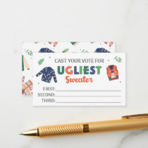 Ugly Christmas Sweater Party Vote Card