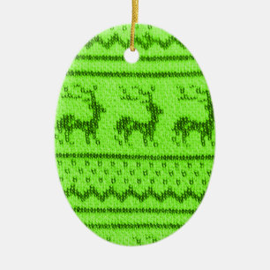 Ugly Christmas Sweater pattern Ceramic Ornament