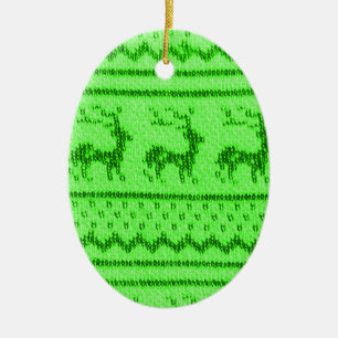 Ugly Christmas Sweater pattern Ceramic Ornament