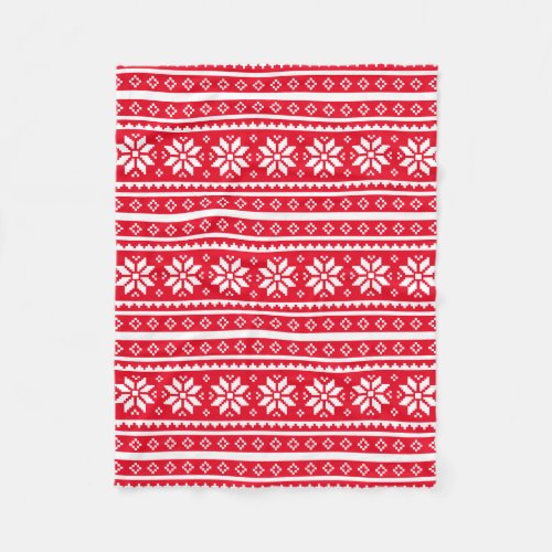 Ugly Christmas Sweater pattern fleece blanket
