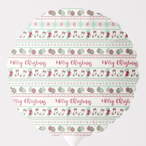 Ugly Christmas Sweater Pattern Holiday Balloon