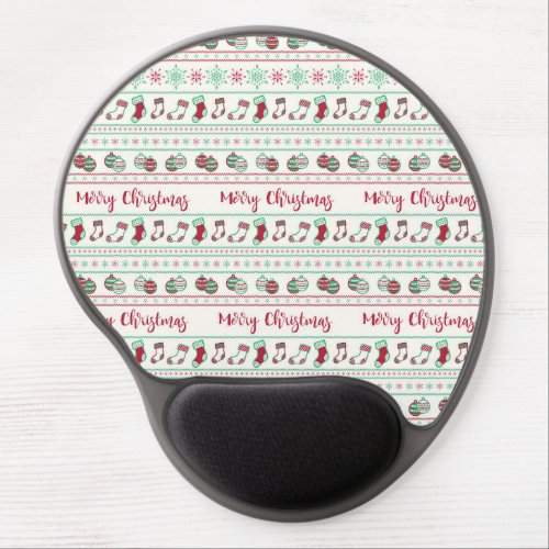 Ugly Christmas Sweater Pattern Holiday Gel Mouse Pad