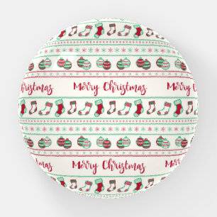 Ugly Christmas Sweater Pattern Holiday Paperweight