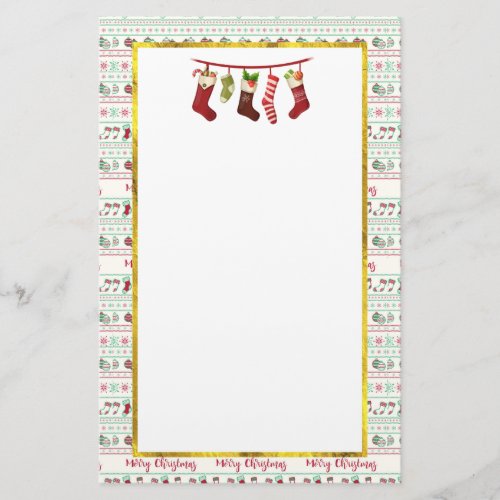 Ugly Christmas Sweater Pattern Holiday Stationery
