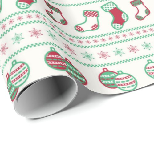 Ugly Christmas Sweater Pattern Holiday Wrapping Paper