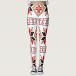 Ugly Christmas Sweater Pattern Leggings