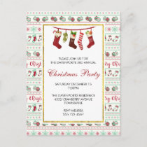Ugly Christmas Sweater Pattern Party Invite