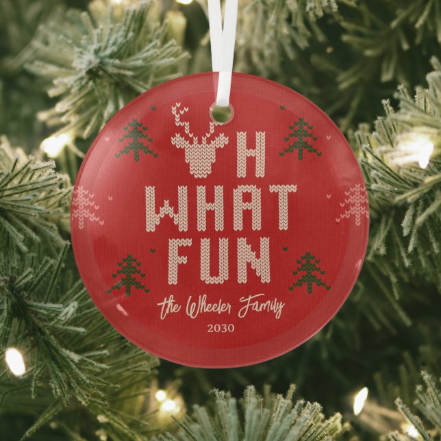 Ugly Christmas Sweater Personalized Ornament (Insitu)