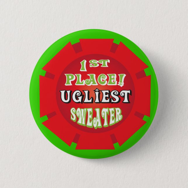 Ugly Christmas Sweater Pin Award (Front)