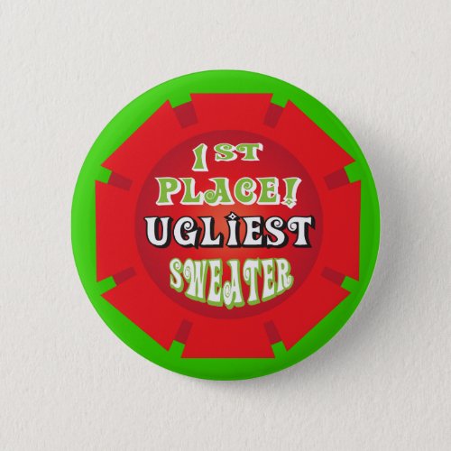 Ugly Christmas Sweater Pin Award