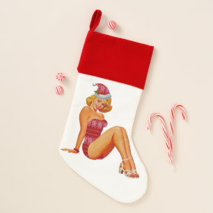 ugly christmas sweater pin up christmas stocking