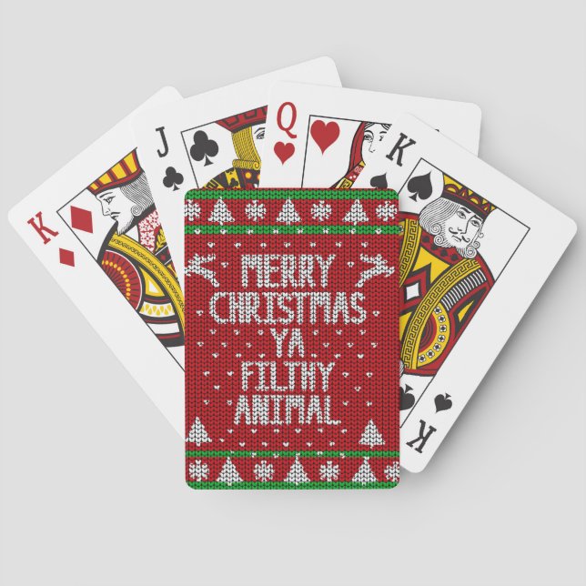 Ugly Christmas Sweater Poker Cards (Back)