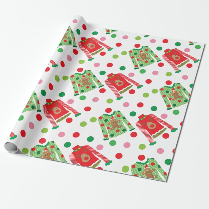 ugly christmas sweater wrapping paper