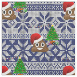 ugly Christmas sweater poop emoji fabric