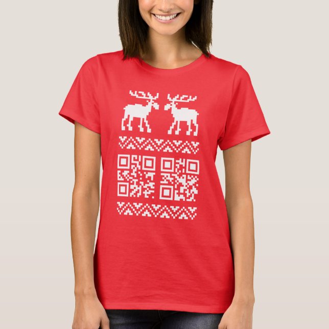 Ugly Christmas Sweater QR Code Happy New Year ! (Front)