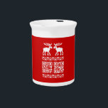 Ugly Christmas Sweater QR Code Happy New Year ! Beverage Pitcher<br><div class="desc">Ugly Interactive Xmas Moose / Elk / Caribou Sweater Pixel Art Jacquard Pattern Knitwear ~ QR Reads Merry Christmas / Happy New Year !

Globe Trotters specialises in idiosyncratic imagery from around the globe. Here you will find unique Greeting Cards,  Postcards,  Posters,  Mousepads and more.</div>