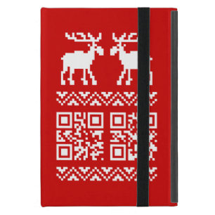 Ugly Christmas Sweater QR Code Happy New Year ! Cover For iPad Mini