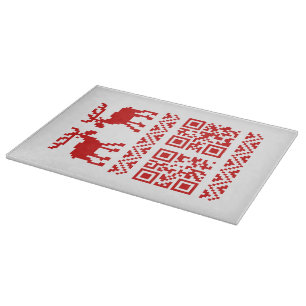 Ugly Christmas Sweater QR Code Happy New Year ! Cutting Board