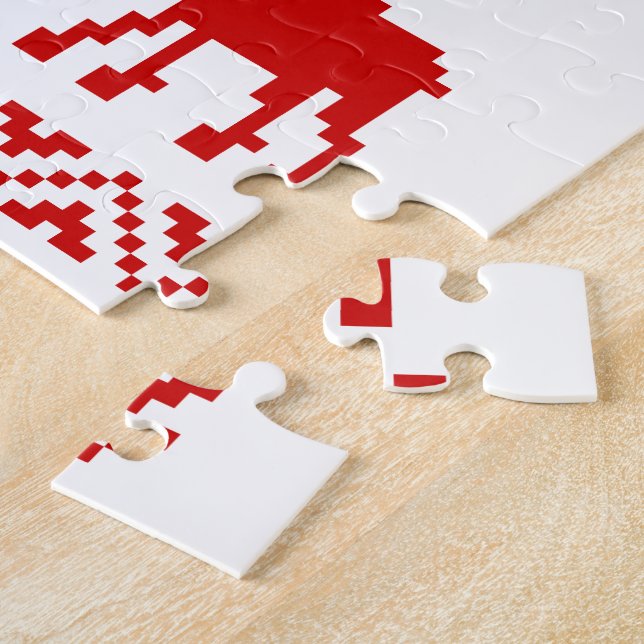 Ugly Christmas Sweater QR Code Happy New Year ! Jigsaw Puzzle (Side)