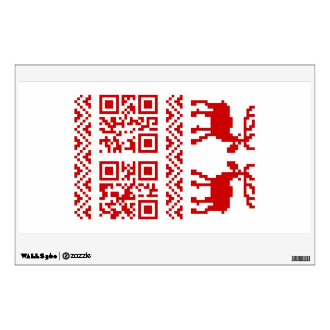 Ugly Christmas Sweater QR Code Happy New Year ! Wall Sticker (Front)