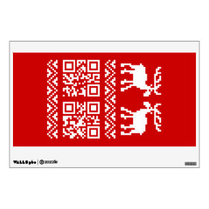 Ugly Christmas Sweater QR Code Happy New Year ! Wall Sticker
