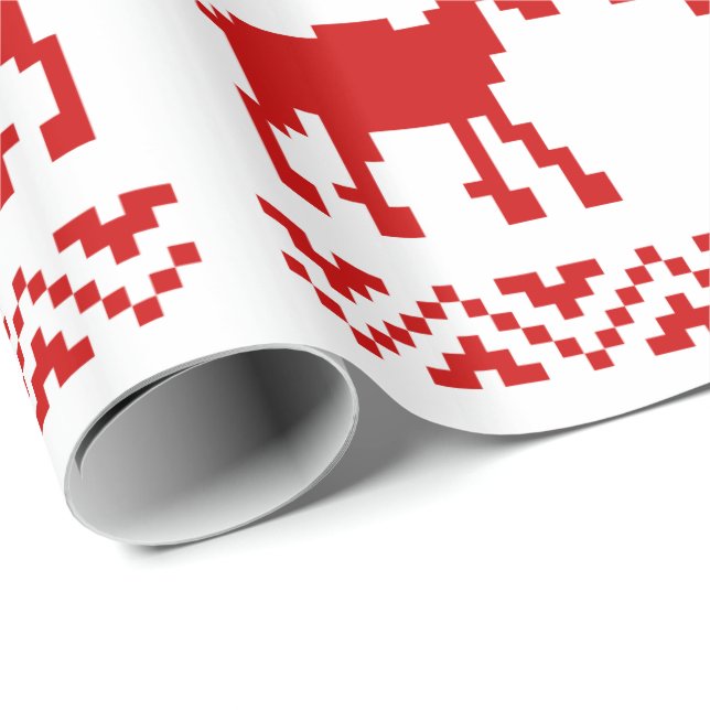 Ugly Christmas Sweater QR Code Happy New Year ! Wrapping Paper (Roll Corner)