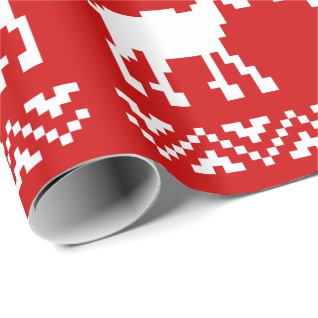Ugly Christmas Sweater QR Code Happy New Year ! Wrapping Paper (Roll Corner)