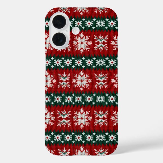 Ugly Christmas Sweater Red And Green Case-Mate iPhone Case (Back)