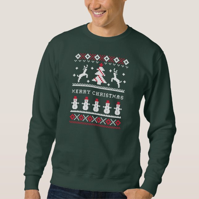 Ugly Christmas Sweater Reindeer / Snowman (Front)