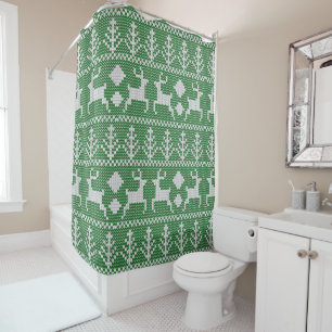 Ugly Christmas Sweater Shower Curtain