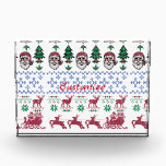 Ugly Christmas Sweater-Style Thunder_Cove Acrylic Award<br><div class="desc">Ugly Christmas Sweater-Style to customize, to personalize by changing to your name on any background color</div>