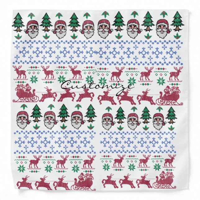 Ugly Christmas Sweater-Style Thunder_Cove Bandana (Front)