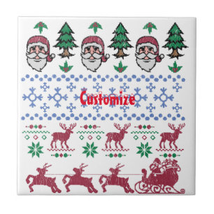 Ugly Christmas Sweater-Style Thunder_Cove Ceramic Tile