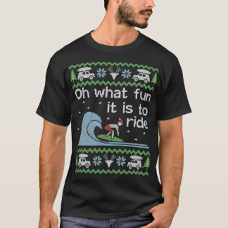 Ugly Christmas Sweater Surfer Surfing Surf