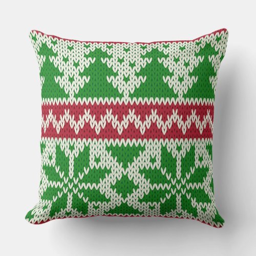 Ugly Christmas Sweater Throw Pillow