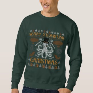 Ugly Christmas Sweater Top Hat Octopus Sweatshirt